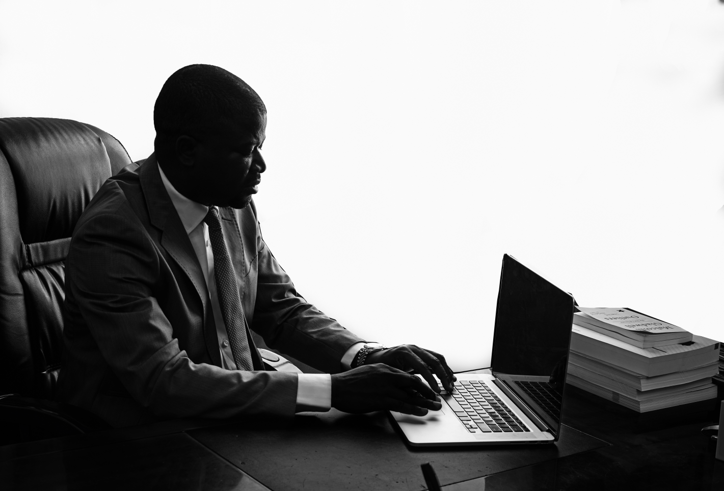 Asiwaju Asiru Idris at work in his office